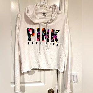 Pink white sweater